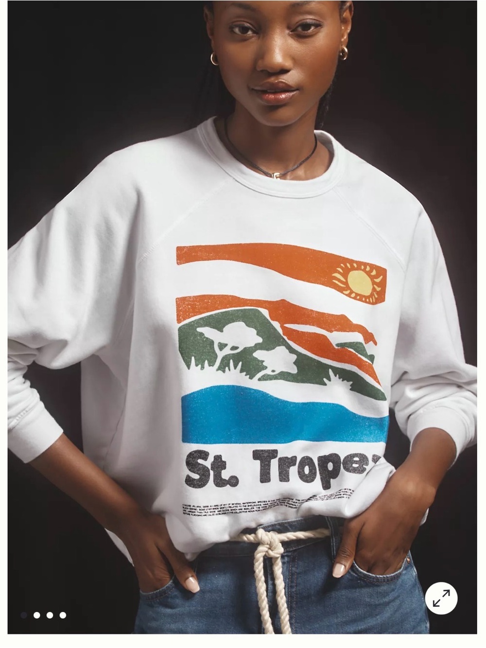 MOTHER Denim The Biggie Concert Sweatshirt, St. Tropez